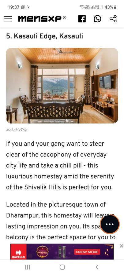 Kasauli Edge Apt With Balcony מראה חיצוני תמונה